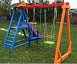 "Хвиля" ігровий комплекс для вулиці, гойдалки та гірки в заміський будинок, фото 3