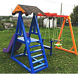 "Хвиля" ігровий комплекс для вулиці, гойдалки та гірки в заміський будинок, фото 4