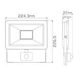 Прожектор із датчиком руху Horoz ASLAN/S 50W, фото 2