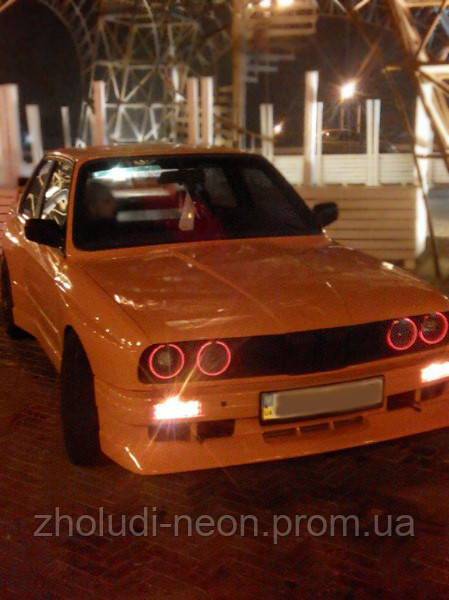 Ангельські очі на bmw-червоні. (E30-34,E30,E39OE). з холодного неону., фото 1