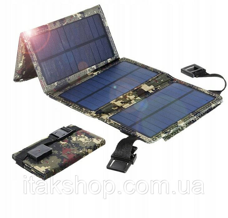 Сонячний заряд Solar Power Bank 14w 5V 1A (Камуфляж)