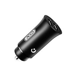 Автомобільний зарядний пристрій XO CC15 2.1A/2 USB/12-24V - Black