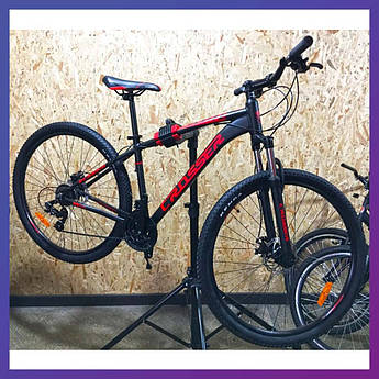 Велосипед гірський двоколісний однопідвісний на алюмінієвій рамі Crosser Scorpio 29 дюймів 17" рама червоний
