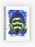 Скетчбук Sketchbook (блокнот) для малювання з принтом "Анонімус. Anonymous"