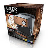 Рожкова кавоварка Adler AD 4404 компресійна (15 Бар, 850 Вт, cooper), фото 7