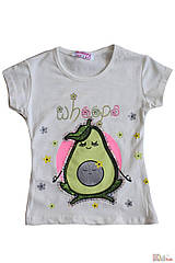 ОПТОМ Футболка молочна "Авокадо" для маленької дівчинки (80 см.)  WeWe 2125000779461