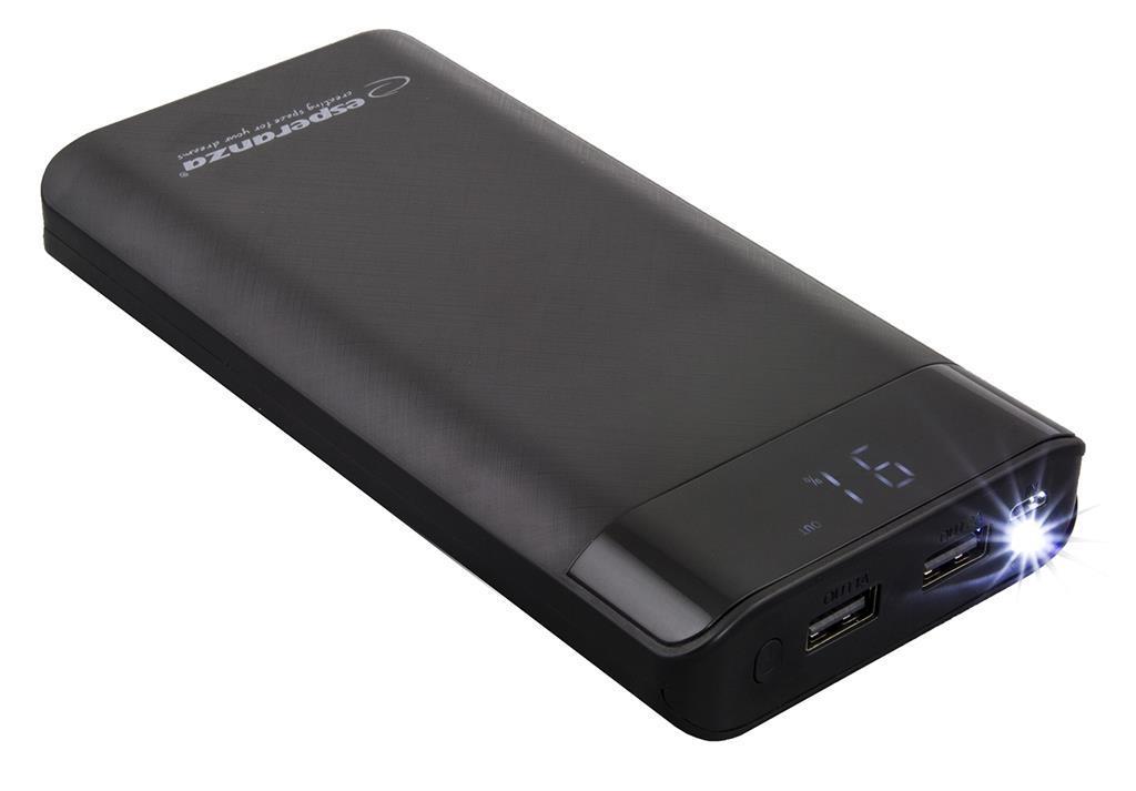 Зарядний пристрій Esperanza EMP120K Photon black 17400 mAh (Польща)