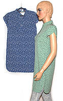 Сукня сорочка з коротким рукавом на літо (42,44,46,48) 42, темно-блакитний