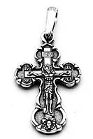 Серебряный крест с Распятием Христовым Покров Пресвятой Богородицы