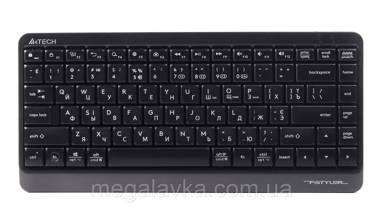 Бездротова клавіатура Bluetooth A4tech Fstyler, USB, A4Tech FBK11 (Grey) — MegaLavka, фото 1