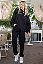 Прогулянковий спортивний костюм Фініш з трьохнитки з капюшоном чорний 42 44 46 48 розміри, фото 3
