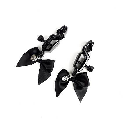 Затискачі для сосків Art of Sex - Nipple clamps Black Bow, фото 1