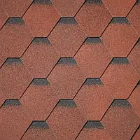 Однослойная битумная черепица SUPERGLASS HEX (20) TILE RED ULTRA