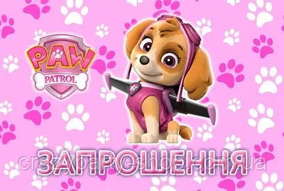 Запрошення на свято Щенячий патруль Скай, фото 1