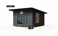 Деревянный домик для кота Chill квадратная 56 см x 47,5 см, черный