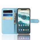 Чохол-книжка Litchie Wallet для Motorola One / P30 Play Light Blue, фото 2