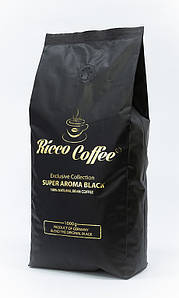 Кава в зернах Ricco Coffee Super Aroma Black 1 кг Опт від 5 шт.