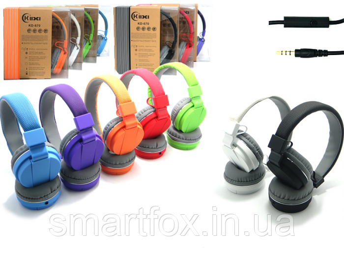 Навушники c мікрофоном для телефону Kida KD-670