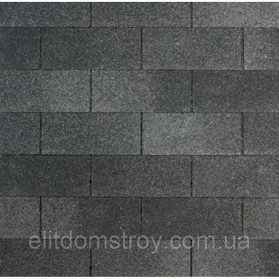 Одношарова бітумна черепиця SUPERGLASS 3T (52) DUAL BLACK