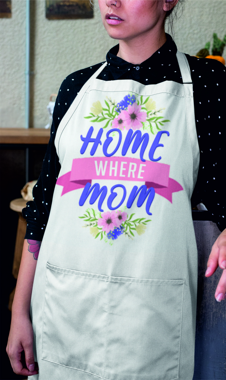 Кухонний фартух: Home where mom