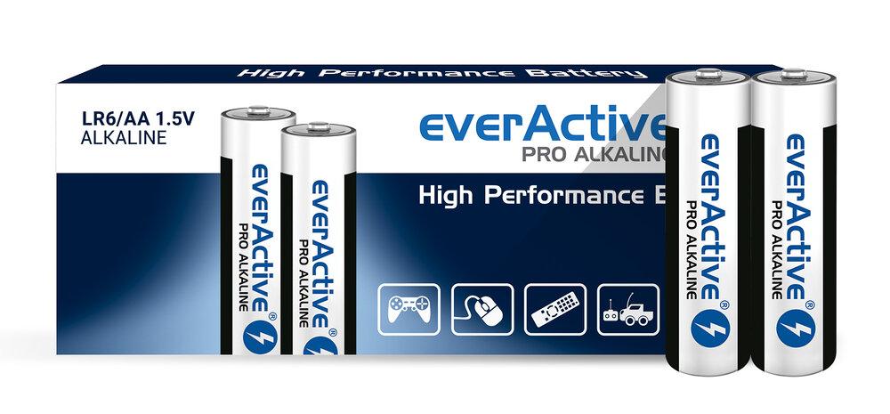 Лужні батарейки АА/LR6 everActive Pro Alkaline 1,5v 3000mAh, набір 10шт (Польща)