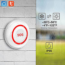 Бездротова Тривожна WiFi кнопка СОС (SOS) для людей похилого віку. Кнопка виклику допомоги BELFIX BT-SOS, фото 3