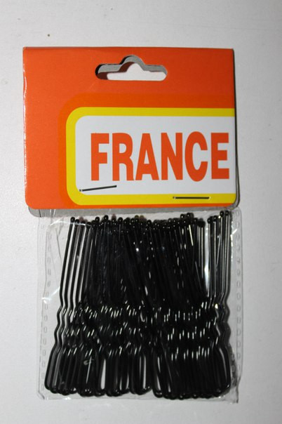 Набір шпильок для волосся, чорні, 6 см, 40 шт., фото 1