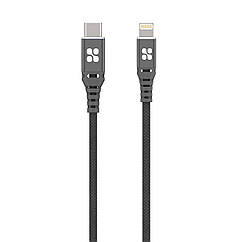 Кабель Promate PowerCord USB-C/Lightning 3А 1.2 м Grey (powercord.grey)