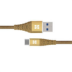 Кабель Promate NerveLink-C USB-USB Type-C 3А 1.2 м Gold (nervelink-c.gold)