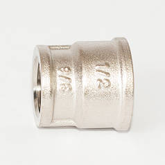 Муфта 1/2"х3/8" ВВ редукційна латунна нікель/профі Asco®