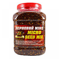 Прикорм 3KBaits Зерновой микс Micro seed mix Натуральный 3л (3KB1193)