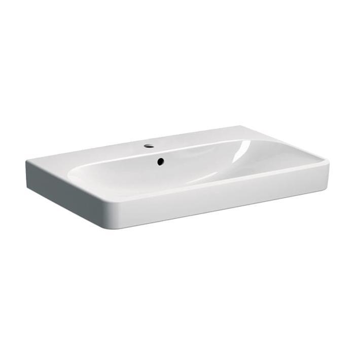 SMYLE Square умивальник 75*48см, з отвором під змішувач в центрі, перелив видимий