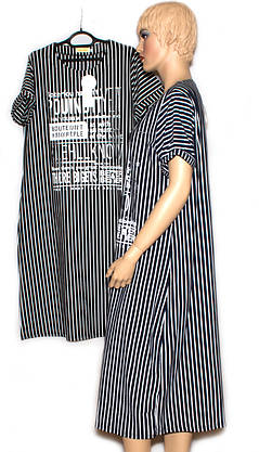 Жіноча літня сукня у смужку XL, XXL,3XL,4XL, фото 5