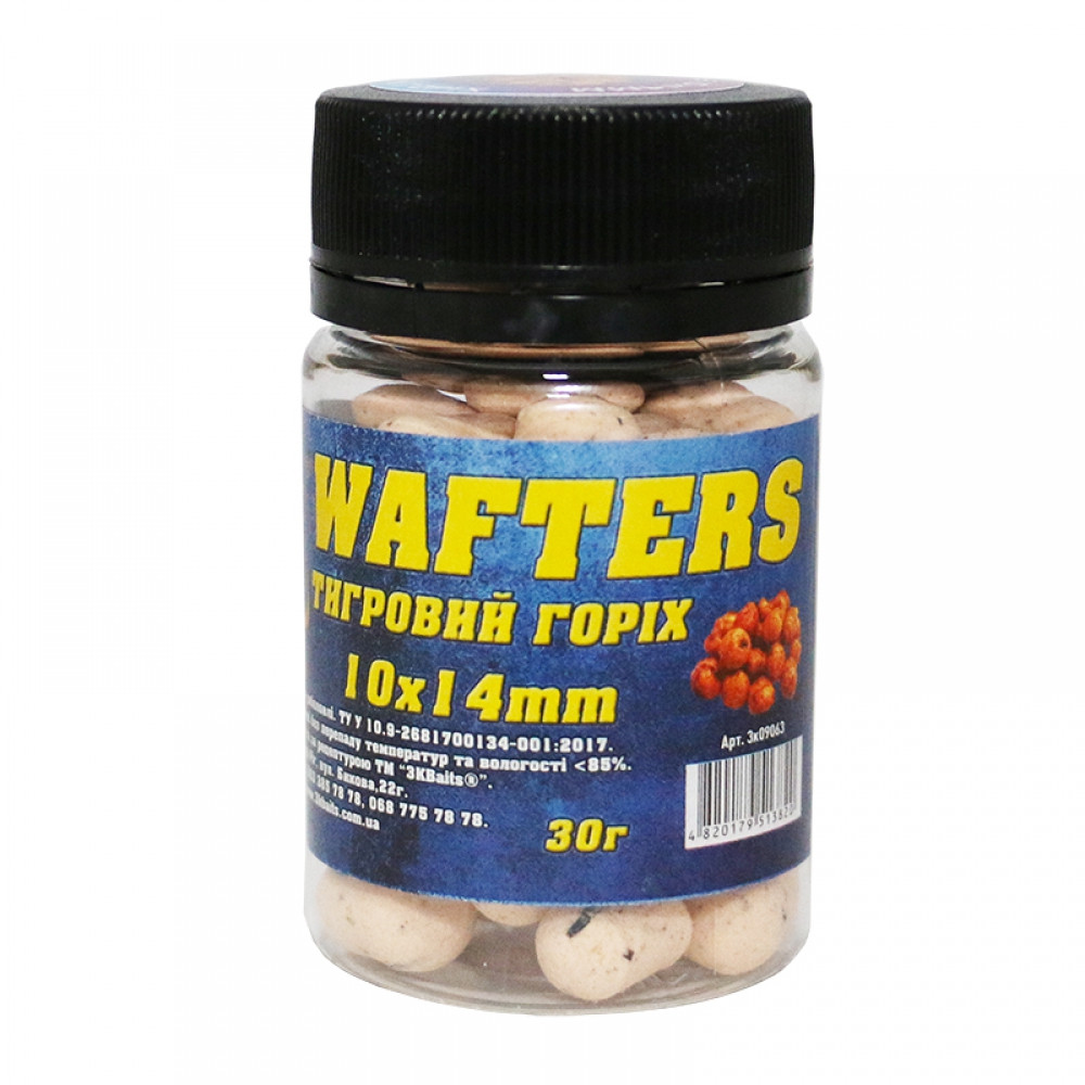 Бойл 3KBaits Wafters збалансований Тигровий горіх 10*14 мм 30 г (3KB1360)