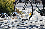 Велопарковка ECHO неіржавка сталь на 5 місцях двостороннє кріплення на підлогу або на стіну, фото 2
