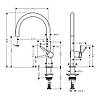 Змішувач для кухні 390 мм, колір хром 72804000 hansgrohe, фото 3