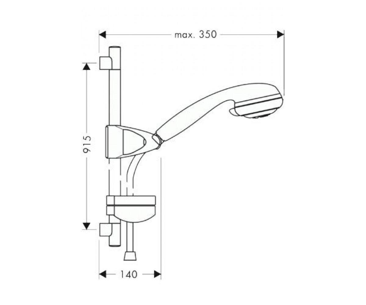 Mistral 65см - душова штанга HANSGROHE 27936000 - фото 2 - id-p1597570646