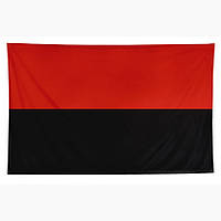 Прапор великий УПА ОУН червоно-чорний розміром 90х135 см. Габардин