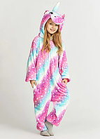 Пижама кигуруми для детей и взрослых Галактический единорог на пуговицах | кенгуруми|.Топ!