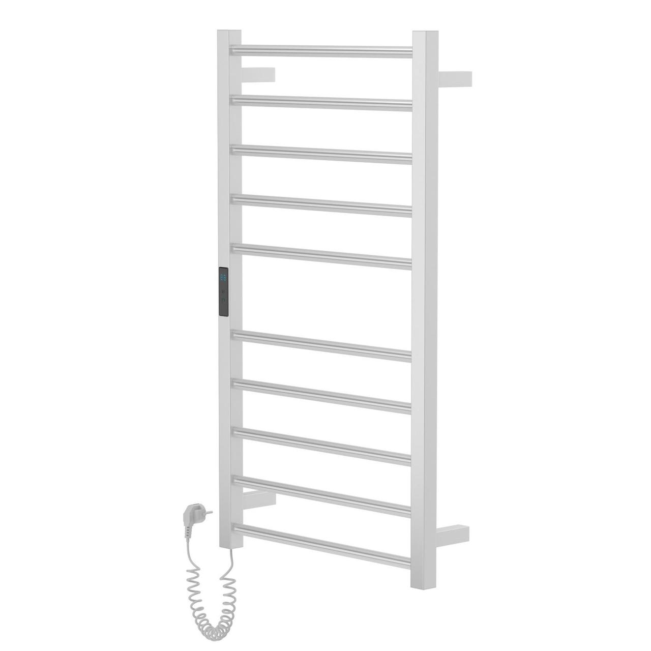CAMPO електрична сушка для рушників L, 120W, 500*9m, сталь 304, 10 перемичок (5-5) коло, стійкі квадрат,