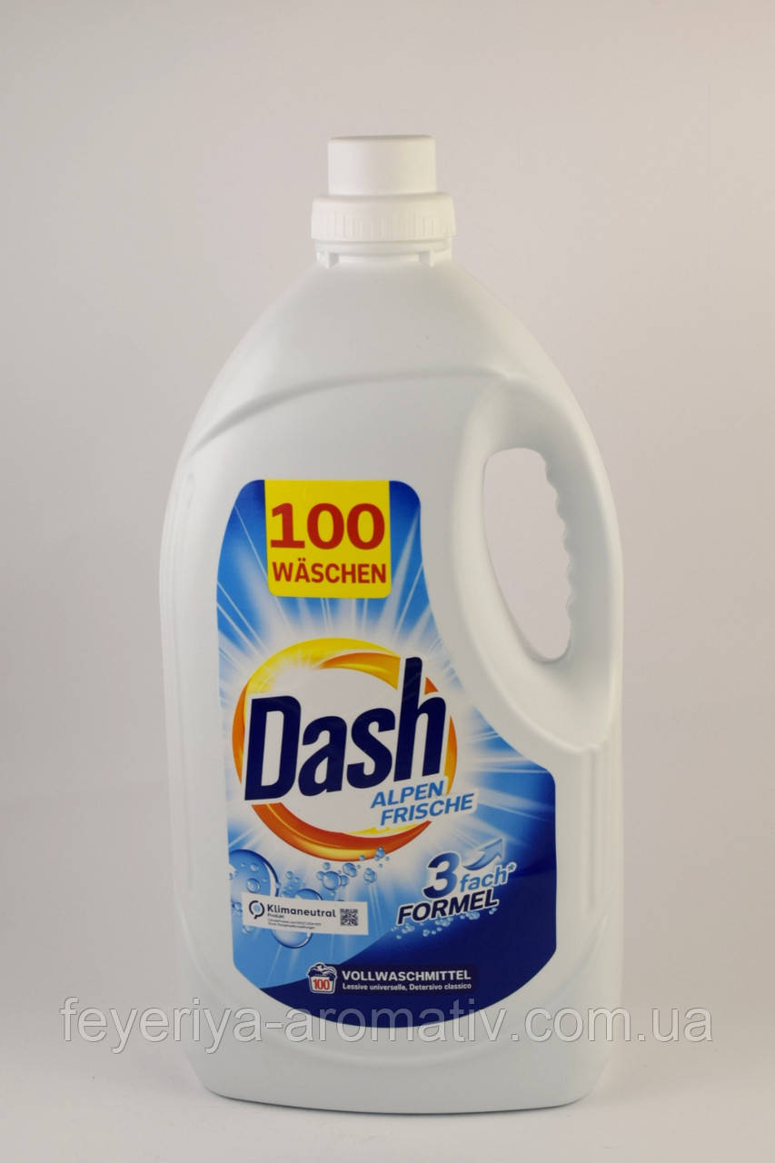 Гель для прання універсальний Dash Alpen Frische 100 циклів прання 5 л (Німеччина)