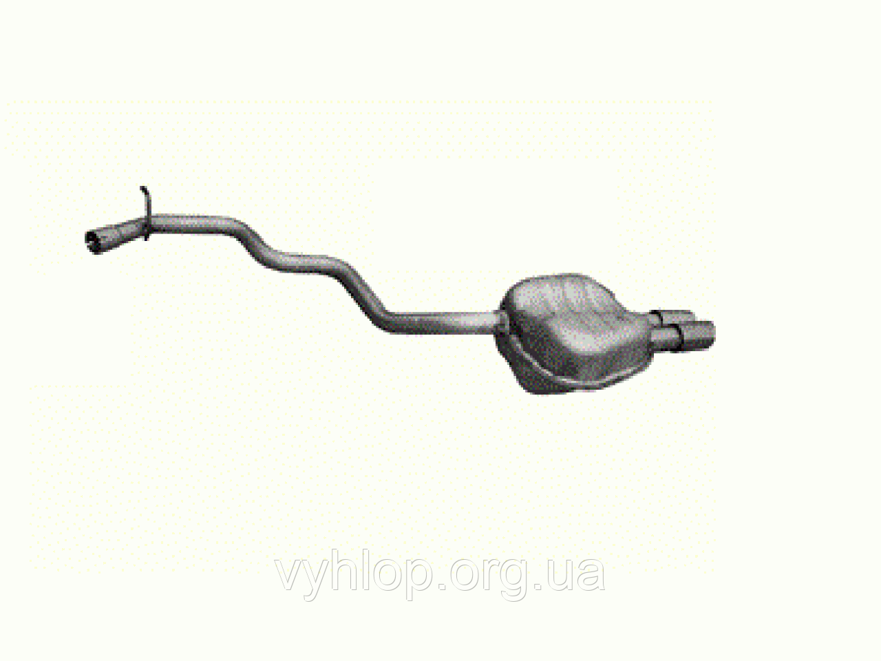 Глушник Шкода СуперБ (Skoda Superb) 1.8 TSi 03/08-05/15 (24.009) Polmostrow алюмінізований