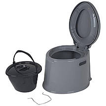 Портативний біотуалет Bo-Camp Portable Toilet 7 Liters Grey | Компактний мобільний туалет для кемпінгу та подорожей, 7 л, фото 5