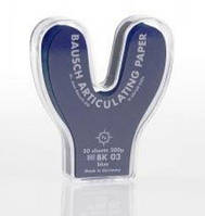 Артикул папір BK03 синій 200 мкм 50 шт. підкову в пластиковому пакованні, для ортопедичних робіт.