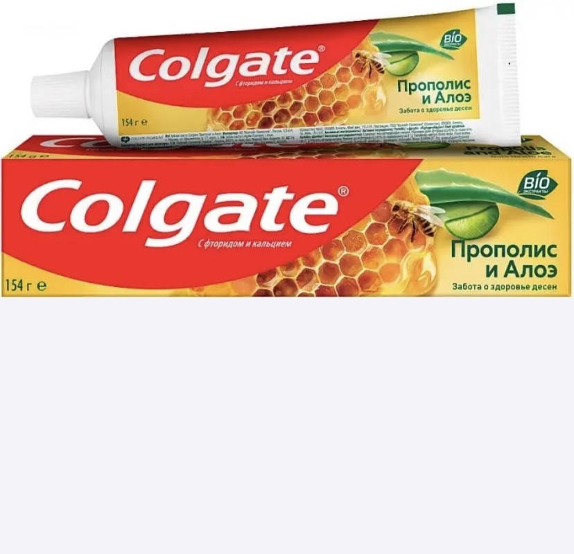

Colgate Прополис и Алоэ зубная паста с фторидом и кольцием 154 г,100мл