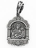 Образок серебряный Тихвинская Икона Божией Матери