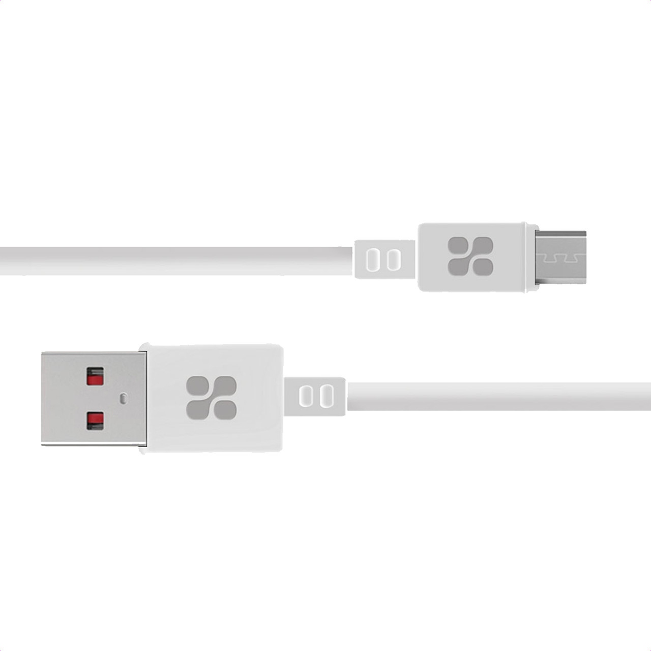 Кабель Promate MicroCord-2 USB-microUSB 2А 2 м White (microcord-2.white)