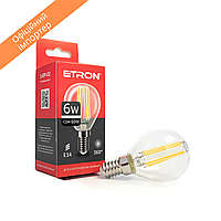 Светодиодная LED лампа 6W E14 4200K ETRON 1-EFP-152 Filament G45