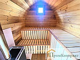 Будівництво мобільної бані-бочки 6 метрів у стилі голку, Вікінг із душем і кімнатою відпочинку під ключ, фото 5