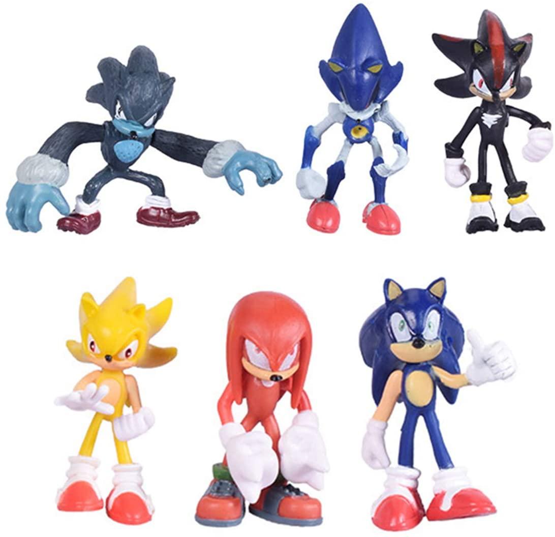Набір фігурок з гри Їжак Супер Сонік 6в1, 7 см - Sonic the Hedgehog